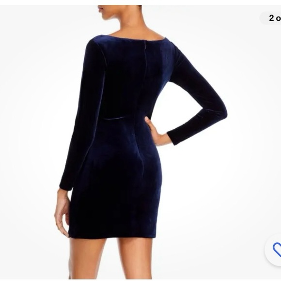 NWT Navy Bardot womens Xena cocktail dress Mini Velvet - Picture 2 of 7
